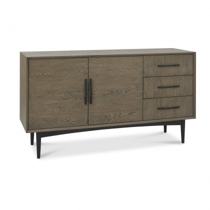 Tuxen Weathered Oak & Peppercorn Wide Sideboard