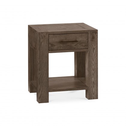 Blake Dark Oak Lamp Table With Drawer