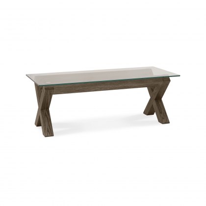 Goya Dark Oak Glass Coffee Table