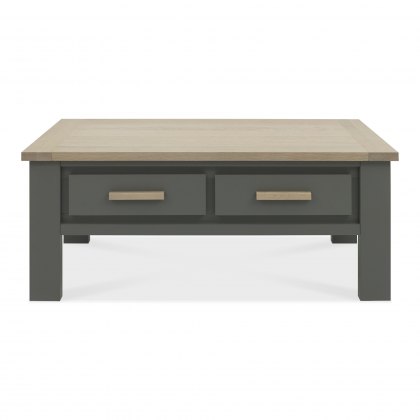 Hopper Dark Grey & Scandi Oak Coffee Table With Drawers