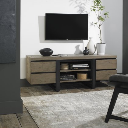 Turner Weathered Oak & Peppercorn Entertainment Unit