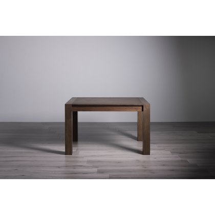 Blake Dark Oak 4-6 Dining Table & 4 Lewis Dark Grey Fabric Chairs