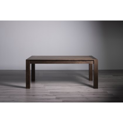 Blake Dark Oak 6-10 Dining Table & 6 Lewis Petrol Blue Velvet Fabric Chairs