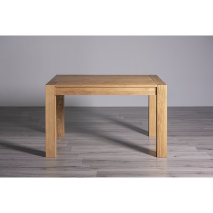 Blake Light Oak 4-6 Dining Table & 4 Lewis Dark Grey Fabric Chairs