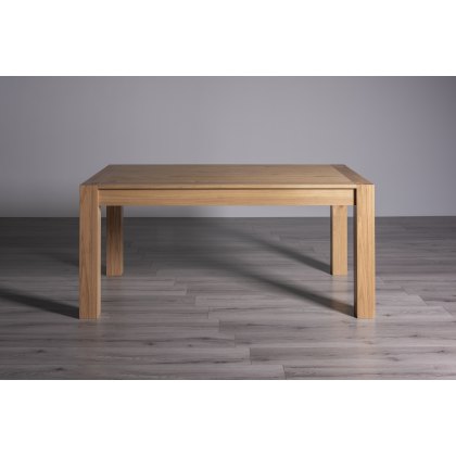 Blake Light Oak 6 Seater Dining Table & 6 Lewis Mustard Velvet Fabric Chairs