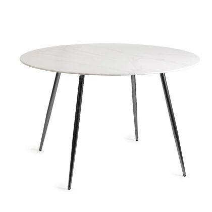 Francesca White Marble Effect Ceramic 4 Seater Dining Table Francesca White Marble Effect Ceramic 4 Seater Dining Table