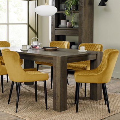 Constable Fumed Oak 6 Seater Dining Table