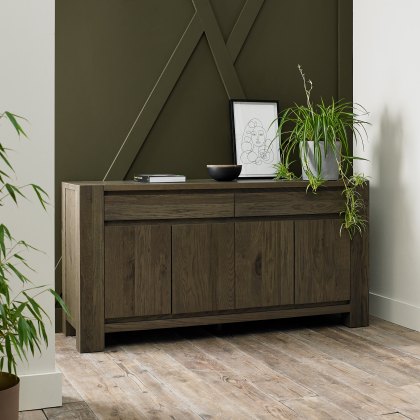 Constable Fumed Oak Wide Sideboard