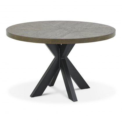 Bosco Fumed Oak 4 Seater Circular Dining Table