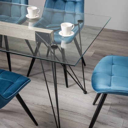 Miro Tempered Glass 6 Seater Dining Table