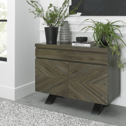Dark grey on sale oak sideboard