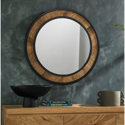 Bosco Rustic Oak Wall Mirror