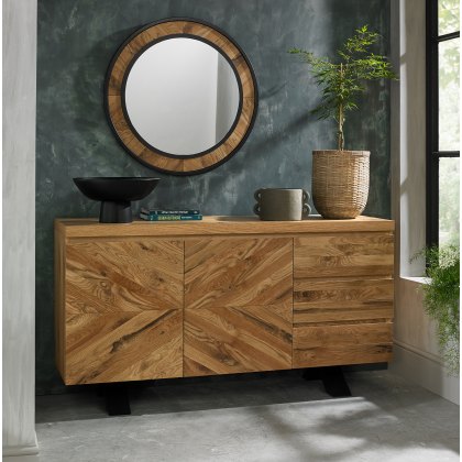 Bosco Rustic Oak Wide Sideboard