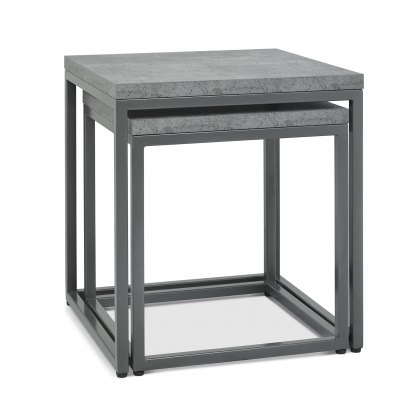 Degas Zinc & Dark Grey Nest Of Lamp Tables