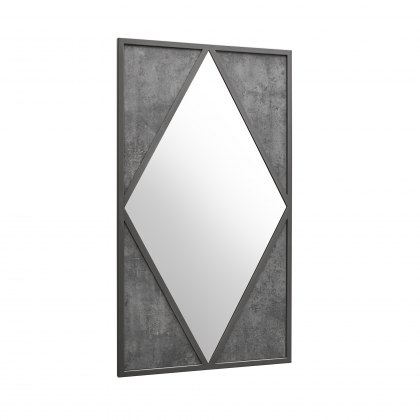 Degas Zinc & Dark Grey Rectangular Wall Mirror