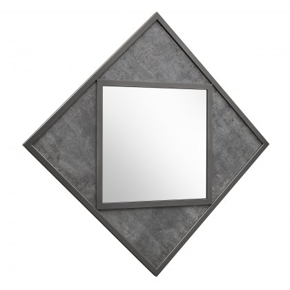 Degas Zinc & Dark Grey Square Wall Mirror