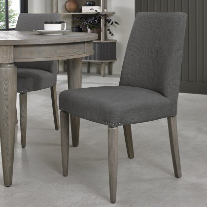 Monet Silver Grey Chairs in Slate Grey Fabric