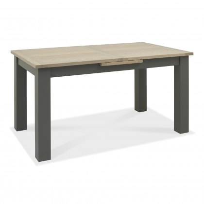 Hopper Scandi Oak 4-6 Dining Table & 4 Hopper Scandi Oak Chairs in Dark Grey Faux Leather