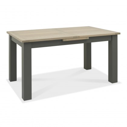 Hopper Scandi Oak 4-6 Dining Table & 4 Hopper Scandi Oak Chairs in Dark Grey Faux Leather