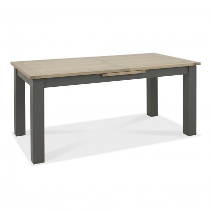 Hopper Scandi Oak 6-8 Dining Table & 6 Hopper Dark Grey Chairs in Dark Grey Bonded Leather