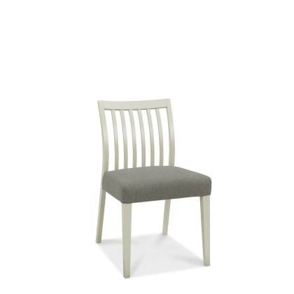 Jasper Soft Grey Low Back Slatted Chairs in a Titanium Fabric