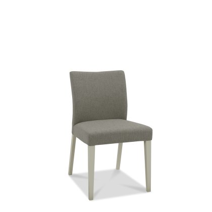 Jasper Soft Grey Low Back Upholstered Chairs in a Titanium Fabric