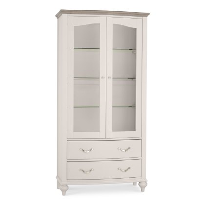 Miller Grey Washed Oak & Soft Grey Display Cabinet