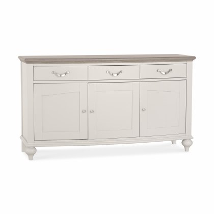 Miller Grey Washed Oak & Soft Grey Wide Sideboard