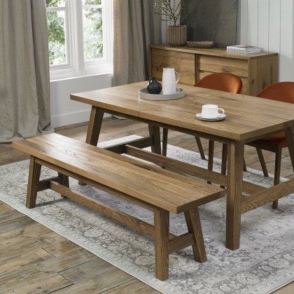 Rosen Rustic Oak Small Bench