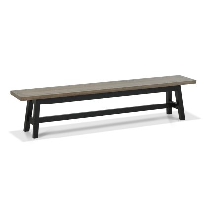 Rosen Weathered Oak & Peppercorn Large Bench