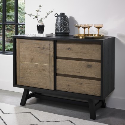 Rosen Weathered Oak & Peppercorn Narrow Sideboard