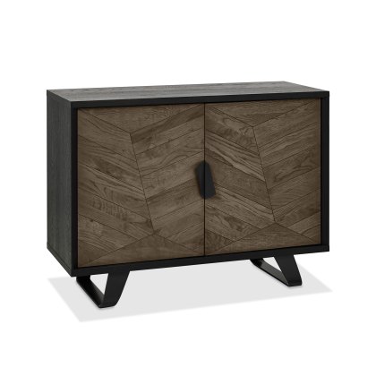 Castello Weathered Oak & Peppercorn Narrow Sideboard