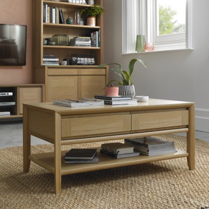 Jasper Oak Coffee Table with Drawers