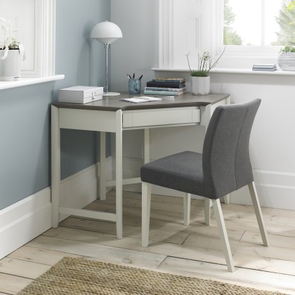 Jasper Grey Washed Oak & Soft Grey Corner Desk