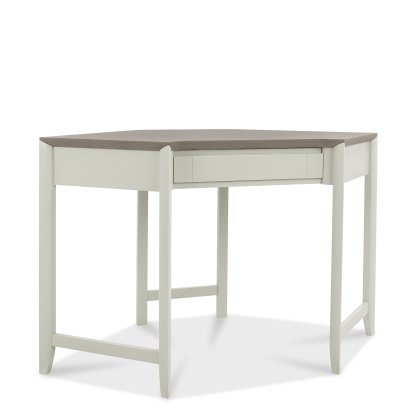 Jasper Grey Washed Oak & Soft Grey Corner Desk