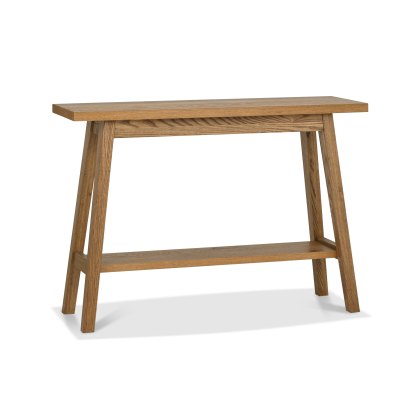 Rosen Rustic Oak Console Table with Shelf