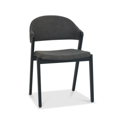 Rosen Peppercorn Dark Grey Fabric Upholstered Side Chairs