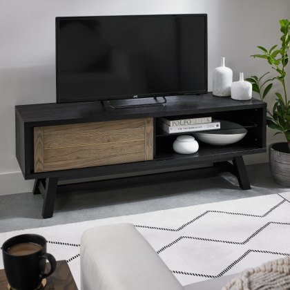 Rosen Weathered Oak & Peppercorn Entertainment Unit