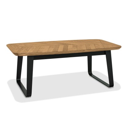 Castello Rustic Oak & Peppercorn Rectangular Coffee Table