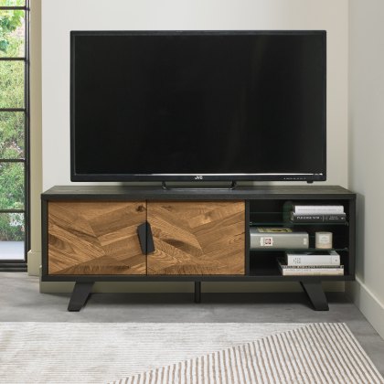 Castello Rustic Oak & Peppercorn Entertainment Unit