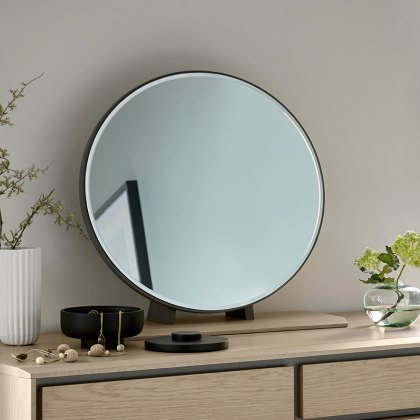 Olsen Scandi Oak & Dark Grey Vanity Mirror