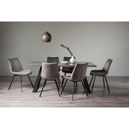 Hirst Fontana 6 Seater Dining Set, 6 Seater Round Glass Dining Table