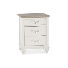 Miller Grey Washed Oak & Soft Grey 3 Drawer Nightstand