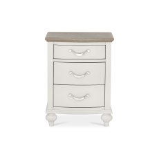 Miller Grey Washed Oak & Soft Grey 3 Drawer Nightstand