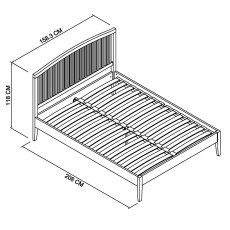 Palmer Soft Grey Slatted Bedstead King 150cm