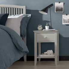 Palmer Soft Grey 1 Drawer Nightstand