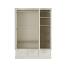 Palmer Soft Grey Triple Wardrobe