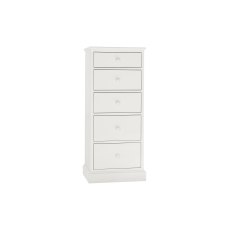 Palmer White 5 Drawer Tall Chest