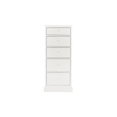 Palmer White 5 Drawer Tall Chest