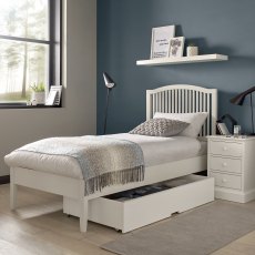 Palmer White Slatted Bedstead Single 90cm